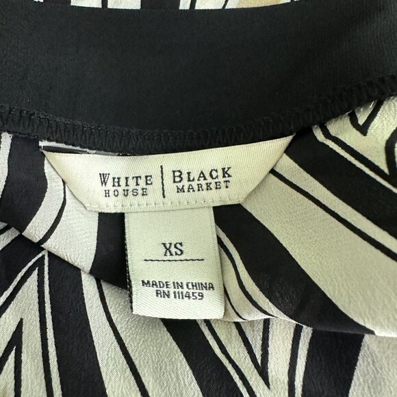 2/$24 White House Black Market Argyle Print Sleeveless Blouson Blouse XS #A0677 - Picture 5 of 7